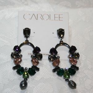 CAROLEE FASHIONABLY LATE STONE CASCADE EARRINGS
